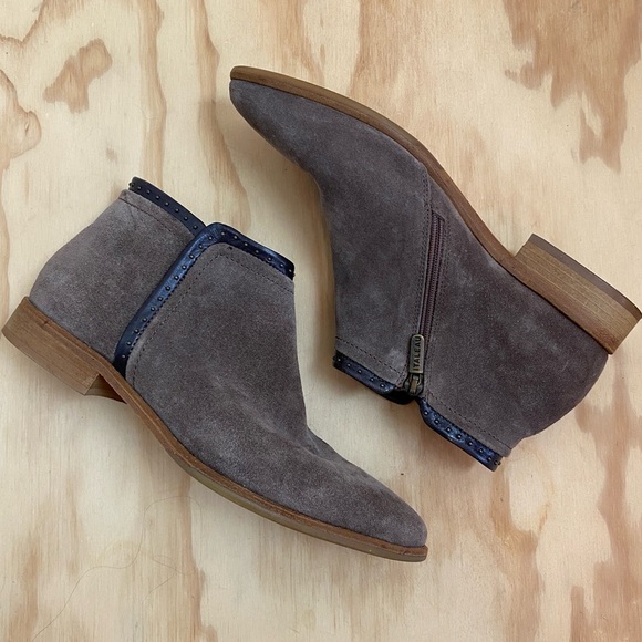 Italeau Miralda Suede Micro Stud Ankle Booties - Picture 1 of 7